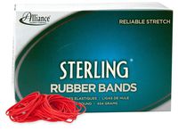 Alliance Rubber 94195 Sterling Rubber Bands Size #19, 1 lb Box Contains Approx. 1700 Bands (3 1/2" x 1/16", Red)