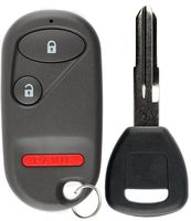 KeylessOption Keyless Entry Car Remote Fob With Uncut Ignition Transponder Key Replacement For NHVWB1U521 NHVWB1U523