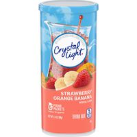 Crystal Light Strawberry Orange Banana Drink Mix (24 Pitcher Packets, 4 Canisters of 6)