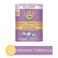 Earth's Best Organic Low Lactose Sensitivity Infant Powder Formula with Iron, Omega-3 DHA and Omega-6 ARA, 35 oz.