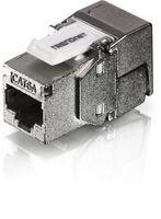 TRENDnet Shielded Cat6A Keystone Jack - 6-Pack, 180° Angle Termination, Color-Coded Labeling for T568A & T568B Wiring, TC-K06C6A