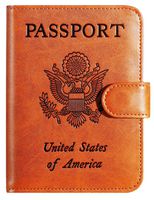 Passport Holder Cover Wallet RFID Blocking Leather Card Case Travel Accessories for Women Men (Claybank)