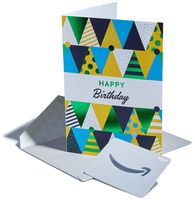 Amazon Premium Greeting Cards with Anytime Gift Cards, Pack of 3 (Birthday Hats Design)