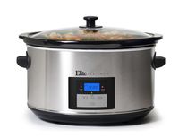 Maxi-Matic MST-900D Digital Programmable Slow Cooker, Oval 3 Temperature Settings and Timer, 8.5 QT, Stainless Steel