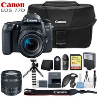Canon EOS 77D Digital SLR Camera with 18-55mm Lens and Basic Kit (International Model)