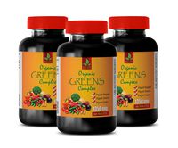 Cholesterol antioxidant Supplement - Greens Complex Organic 1350 MG - Garlic Supplement with Parsley - 3 Bottles 180 Tablets