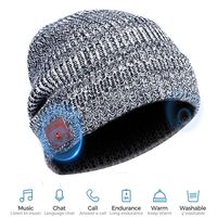Bluetooth Beanie Hat Headphones Headset, Wireless 4.1 Connection Siri Voice Control Built-in HD Stereo Speakers & Microphone, Knit Cap for Running, Outdoor Sports, Women Men