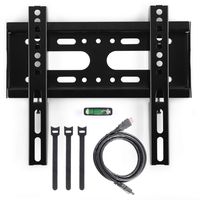 Supernova TV Wall Mount Bracket for Most 14-42 inch LED, LCD, Plasma and Flat Screens, up to 55lbs lbs Weight Capacity, Max VESA 200x200(8"x8") with Cable Ties and HDMI Cable & Bubble Level