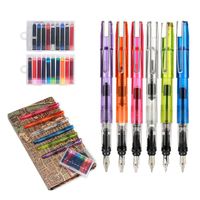 GC Quill Calligraphy Set, Includes 6 Calligraphy Fountain Pens with Different Nibs and 20 Ink Cartridges- MU-07