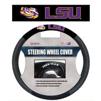 NCAA LSU Tigers Poly-Suede Steering Wheel Cover, Team Color