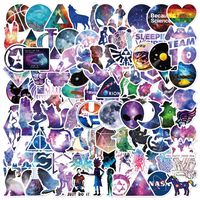 [2019 New] 100 Pcs PVC Vinyl Stickers for Hydro Flask, Galaxy Stickers for Kids Car Bicycle Luggage Decal Graffiti Patches Skateboard Waterproof Stickers for Water Bottle [No-Duplicate]