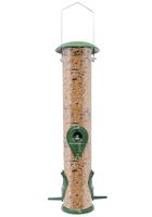 Gray Bunny GB-6847M Classic Metal Tube Feeder, Premium Metal Outdoor Birdfeeder with Steel Perches and Steel Hanger, Solid Hard Tube, Chew-Proof and Lasts A Lifetime, Weatherproof and Water Resistant