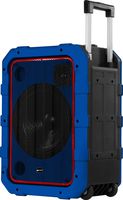 Gemini MPA-2400 10" Rechargeable Weather-Resistant Trolley Speaker with Bluetooth, LED Light Show, 6 DSP Modes, Microphone and Guitar Inputs, 240W Peak Power, FM Radio, Blue