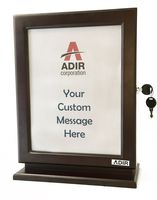 Adir Customizable Wood Suggestion Box - Mahogany - with a Free Pack of Refill Suggestion Box Cards
