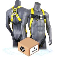 KwikSafety (Charlotte, NC) 4 PACK TORNADO 1D Fall Protection Full Body Safety Harness | OSHA ANSI Industrial Roofing Personal Protection Equipment | Construction Carpenter Scaffolding Contractor