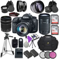 Canon EOS 7D Mark II 20.2MP CMOS Wi-Fi Enabled Digital SLR Camera with Canon EF-S 18-135mm f/3.5-5.6 is STM Lens + Canon EF-S 55-250mm f/4-5.6 is STM Lens + Accessory Bundle