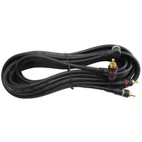 Dual RCA Stereo Audio Cable - Right Angle to Straight 12 FT Long
