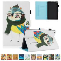 UUcovers Kindle Fire HD 8 Case,Slim Folio Stand Case with Auto Wake/Sleep&[Pen Slot] Smart Cover for Amazon Kindle Fire HD 8 7th Gen 2017 Release & 6th Gen Release 2016 with Free Stylus,Muffler