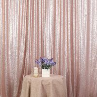 Eternal Beauty Light Champagne Sequin Wedding Backdrop Photography Background Party Curtain, 5Ft X 7Ft
