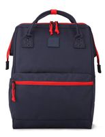 Kah&Kee Polyester Travel Backpack Functional Anti-theft School Laptop for Women Men (Navy. Red, Large)