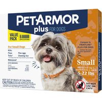 PETARMOR Plus for Dogs Flea and Tick Prevention for Dogs, Long-Lasting & Fast-Acting Topical Dog Flea Treatment, 6 Count