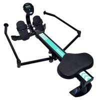 Harvil Hydraulic Rowing Machine Adjustable Resistance with Folding Arms, LCD Monitor & Safety Straps