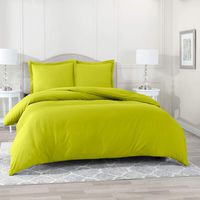 Nestl Bedding Duvet Cover 3 Piece Set - Ultra Soft Double Brushed Microfiber Hotel Collection - Comforter Cover with Button Closure and 2 Pillow Shams, Garden Green - King 90"x104"