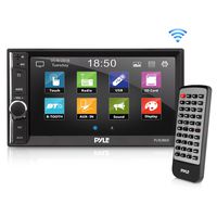 Pyle Car Audio Radio Receiver | Double Din Car Stereo | 6.5" TouchScreen | Bluetooth Audio Receiver | Wireless Streaming | Microphone | Handsfree | USB/SD Memory Card | AUX/MP3 Input | (PLRUB69)