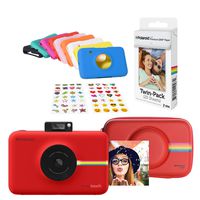 Polaroid Snap Touch Instant Digital Camera (Red) Protective Kit with 20 Sheets Zink Paper