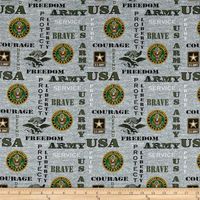 Sykel Enterprises Military Army Heather Allover Fabric, Multicolor, Fabric By The Yard