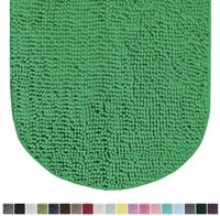 Gorilla Grip Original Luxury Chenille Oval Bath Rug Mat, 42x24, Extra Soft and Absorbent Large Shaggy Bathroom Rugs, Machine Wash Dry, Plush Carpet Mats for Tub, Shower, and Bath Room, Emerald