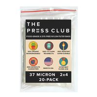 37 Micron | Premium Nylon Tea Filter Press Screen Bags | 2" x 4" | 20 Pack | Zero Blowout Guarantee | All Micron & Sizes Available