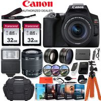 Canon EOS Rebel SL3 DSLR Camera with 18-55mm Lens - 24.1 MegaPixels, Wi-Fi, 4k HD + Accessory Kit - Vlogging/Photo Editing Software Package, 64GB Memory & More