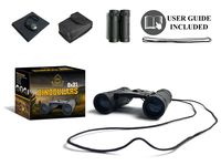 Binoculars 8x21 Small Compact Mini Pocket Folding Lightweight High-Resolution with Fully Multi-Coated Lens - Concert Theater Opera Travel Hiking Bird Watching Adults Kids - Bonus Mini Compass (Black)