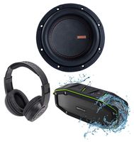 Memphis Audio MOJO MJM622 6.5 inch 1400w Competition Subwoofer+Speaker+ Headphones