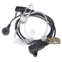 HQRP 2 Pin Acoustic Tube Earpiece Headset Mic for Kenwood TK-3230, TK-3230XLS, TK-3302, TK-3312 UV Meter
