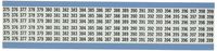 Brady WM-375-399-PK Repositionable Vinyl Cloth (B-500), Black on White, Consecutive Numbers Wire Marker Card (25 Cards)