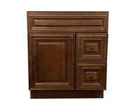 New Maple Walnut Single-Sink Bathroom Vanity Base Cabinet 30" Wide x 21" Deep MW-V3021DLR