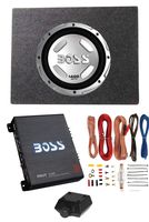 Boss Audio Chaos 12" 1400W Subwoofer + Shallow Enclosure + Amplifier & Wire Kit