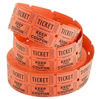 Kicko Raffle Tickets - Double Roll Tickets - Orange - Roll of 2000 Tickets - Fundraisers - Authentic Coupons - Indiana Ticket Company - for Party Favors, Event Admission, Award Winning