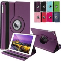 Fettion iPad Air 2 Case, iPad 6 Cases, 360 Degree Rotating Stand Leather Case Cover for Apple iPad Air 2 / iPad 6th Generation 2014 Tablet, Purple