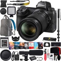 Nikon Z7 Mirrorless FX-Format Full-Frame 4K Ultra HD Camera Body (1594) with NIKKOR Z 24-70mm f/4 S Lens Kit and 120GB Memory Card + Deco Gear Backpack Cleaning Kit Microphone Editing Suite Bundle
