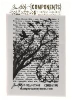 Tim Holtz Cling Stamp 2.5"X3.5", Time