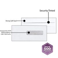 500 Claim Forms Envelopes, for Medical Billing Insurance Claim HCFA-1508, CMS-1500 Forms, Security Inside Tinted, Self-Seal Closure~Right Window Envelope~ 9 1/2" X 4 1/8 Pack of 500