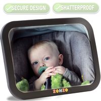 Baby Car Mirror for Back Seat | View Rear Facing Infant in Backseat | Securely Fasten with Double Strap | Pivot Joint to Easily Adjust to Desired Viewing Angle ...
