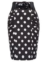 Belle Poque Stretchy Plus Size Cocktail Pencil Skirts Elastic Floral-4 X-Large