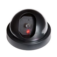 Fake Motion Detector Security Dome Camera with Flashing Red LED Light, Outdoor Dummy Wireless Camera for Homes and Businesses By Everyday Home- Black