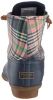 Sperry Women's Saltwater Washed Rain Boot, Navy/Plaid, 9.5 M US