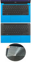 Bingobuy Palmrest decal protector sticker + Keyboard cover skin for 13.3" Dell XPS 13-9343, 13-9350, 13-9360 (shimmery light blue palmrest sticker + Clear keyboard skin)