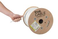 Cat6 Shielded Riser (CMR), 500ft, White, 23AWG Solid Bare Copper, 550MHz, ETL Listed, Overall Foil Shield (FTP), Bulk Ethernet Cable, trueCABLE